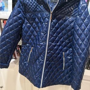Navy Quilted Winter Jacket 2xl